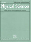ZEITSCHRIFT FUR NATURFORSCHUNG SECTION A-A JOURNAL OF PHYSICAL SCIENCES雜志封面